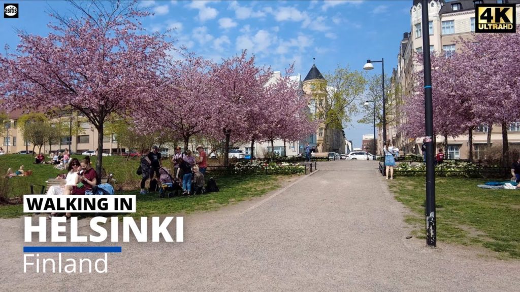 Walking in Helsinki Finland - Ullanlinna (13 May 2021)
