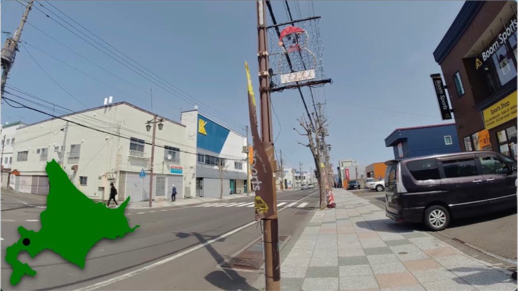4K Walk Japan - KUCCHAN EKIMAE-DORI SHOPPING STREET 倶知安町の駅前通り商店街を散歩 in Hokkaido 05/2021
