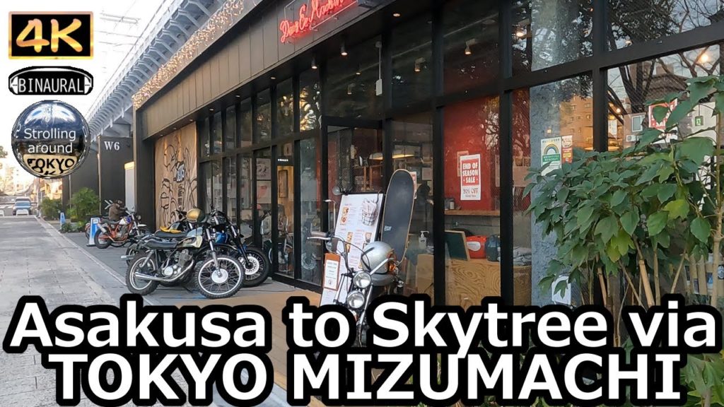 Asakusa to Skytree via TOKYO MIZUMACHI Walking Tour - 4K Tokyo Japan