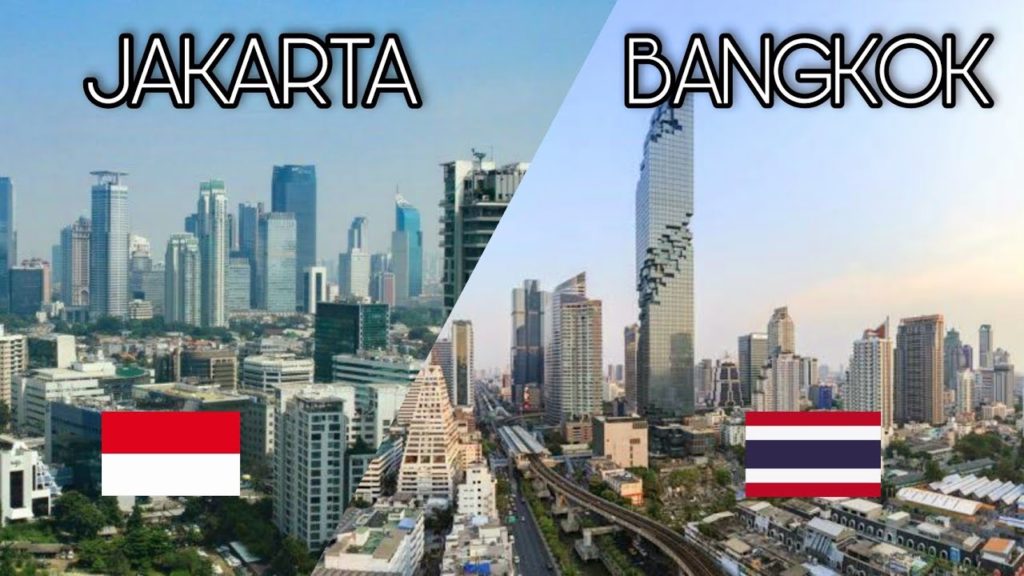 Bangkok (Thailand) VS Jakarta (Indonesia) 2021 || Skyline Asean