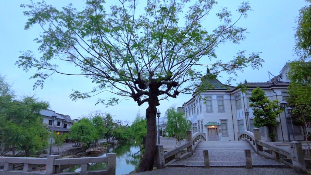 [4K] Kurashiki (Okayama prefecture) - Sunrise Walk around Old Town