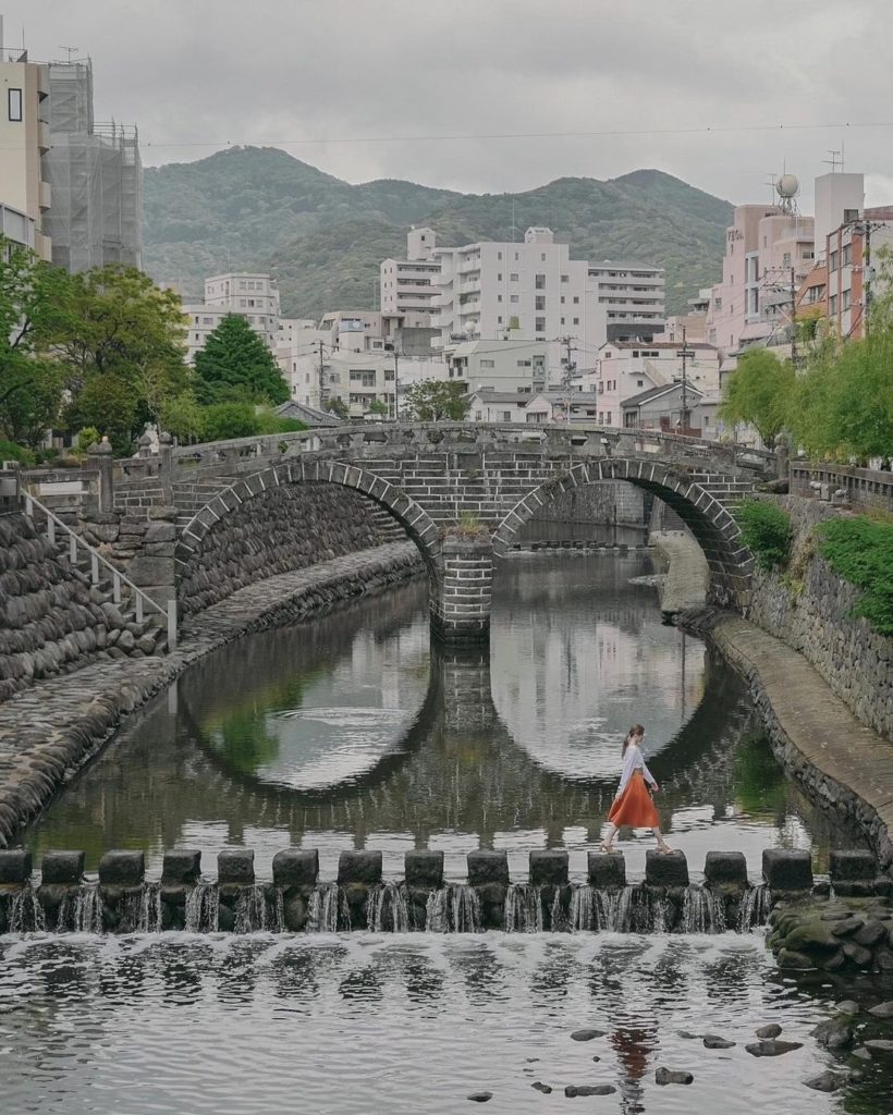 This is Nagasaki's Megane Bridge (Meganebashi), which was built back in 1634. It...