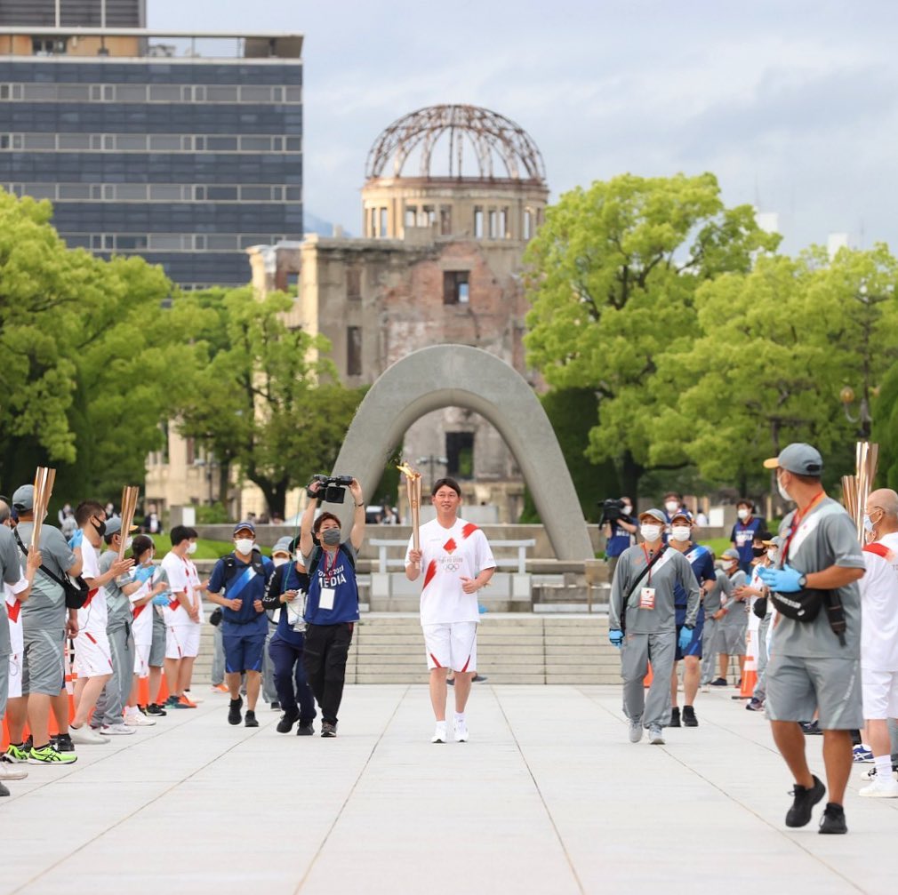 Tokyo 2020 Olympics OlympicTorchRelay in Hiroshima Today, the Olympic