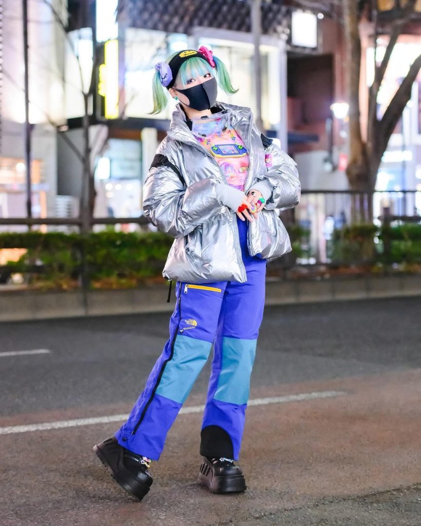 Japanese manga artist Yumi Yumi Yummy (@ymymix_) on the street in Harajuku weari...
