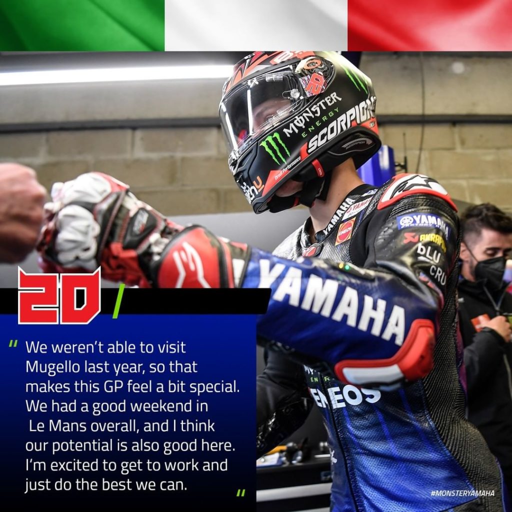 @fabioquartararo20 aims to secure his first podium at Mugello this weekend  

#M...