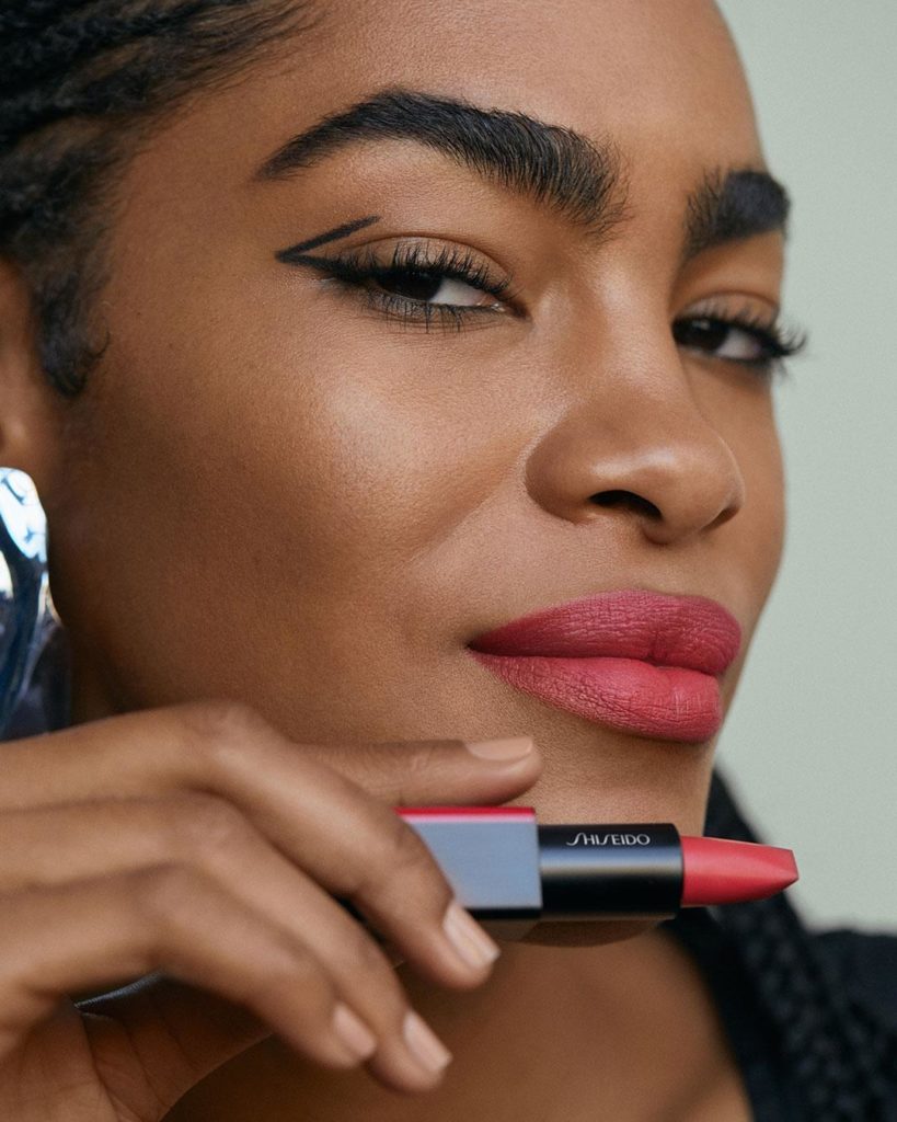 Make waves with major color. Our SHISEIDO muse wears ModernMatte Powder Lipstick...