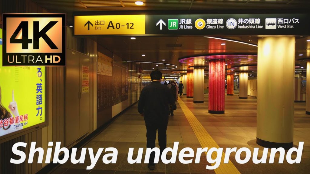 【4K】Tokyo Virtual Tour in SHIBUYA underground 渋谷