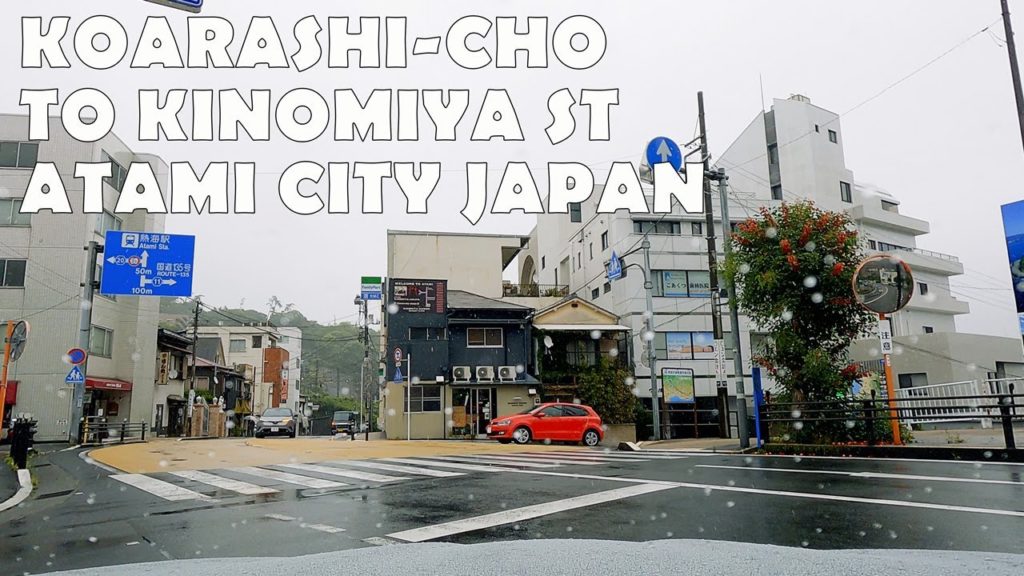 Atami City, Shizuoka - Koarashicho to Kinomiya Station | Driving through Japan 4K | ASMR Drive