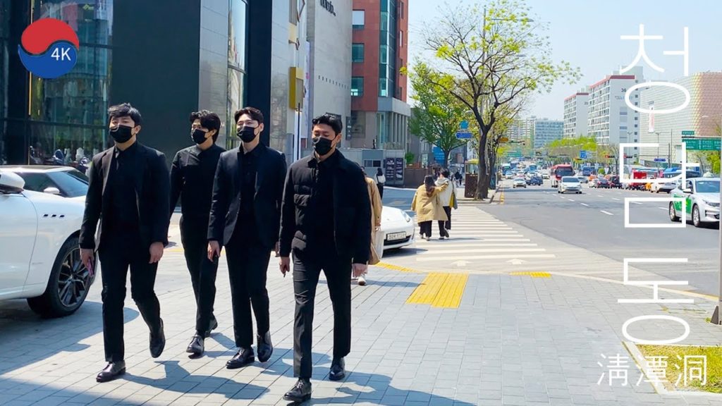 [4K] Seoul Gangnam Walk – BTS etc. K-Star Road, Cheongdam-dong Luxury Fashion Culture Street.