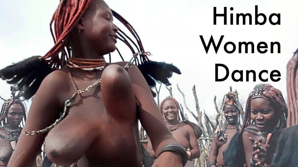 Himba Women and Young Girls Dance. AFRICAN TRIBE