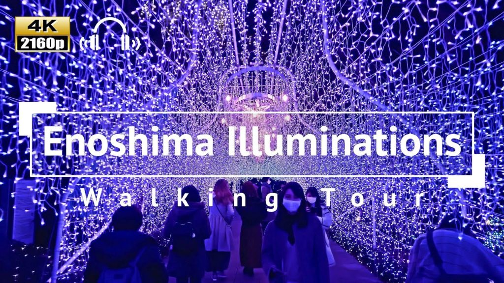 [4K/Binaural Audio] Enoshima Illuminations (Best Christmas Illumination So Far!) - Kanagawa Japan