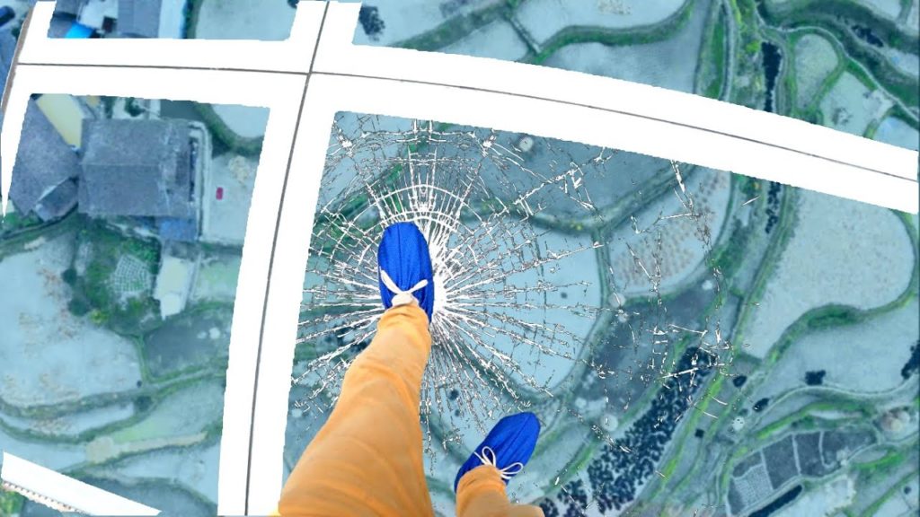 Glass Bridge Cracking in China 😳