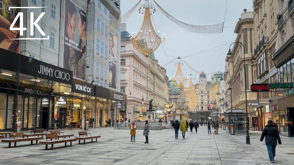Vienna Walk New Year's Day 2021, (January 1, 2021) - 4K - ASMR