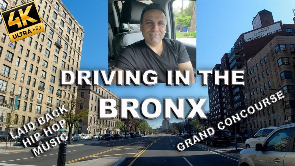 Driving in the Bronx. New York. Grand Concourse 4K