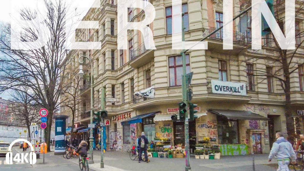 🇩🇪 Berlin Friedrichshain-Kreuzberg to Mitte Alexanderplatz Cycling [4K] Lockdown 2021 ASMR 3D sounds
