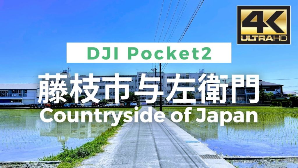 【4K】Around Japanese junior high school - 藤枝市与左衛門(高洲中学校周辺) Walking Video From Japan / DJI Pocket 2