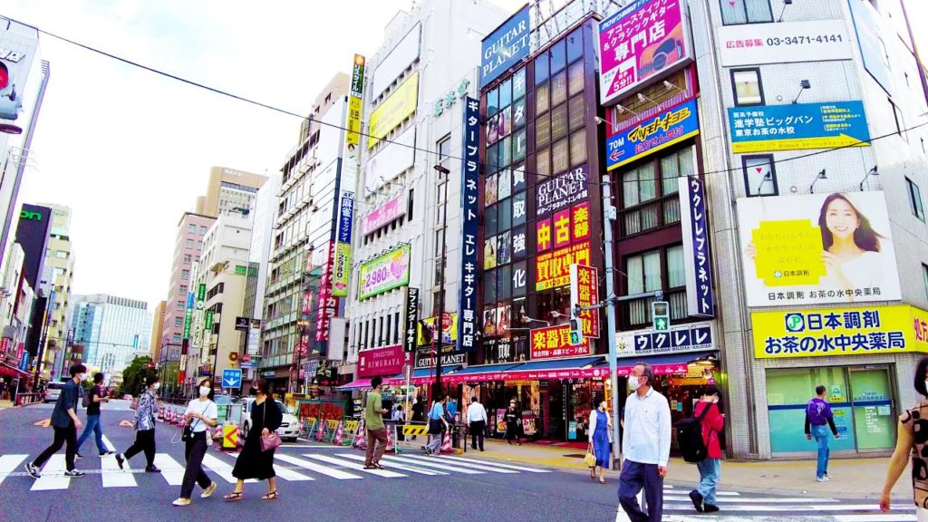 [Ochanomizu Walk in Tokyo] Musical Instrument Town ♪ (4K ASMR Nonstop 1 hour 03 minutes)