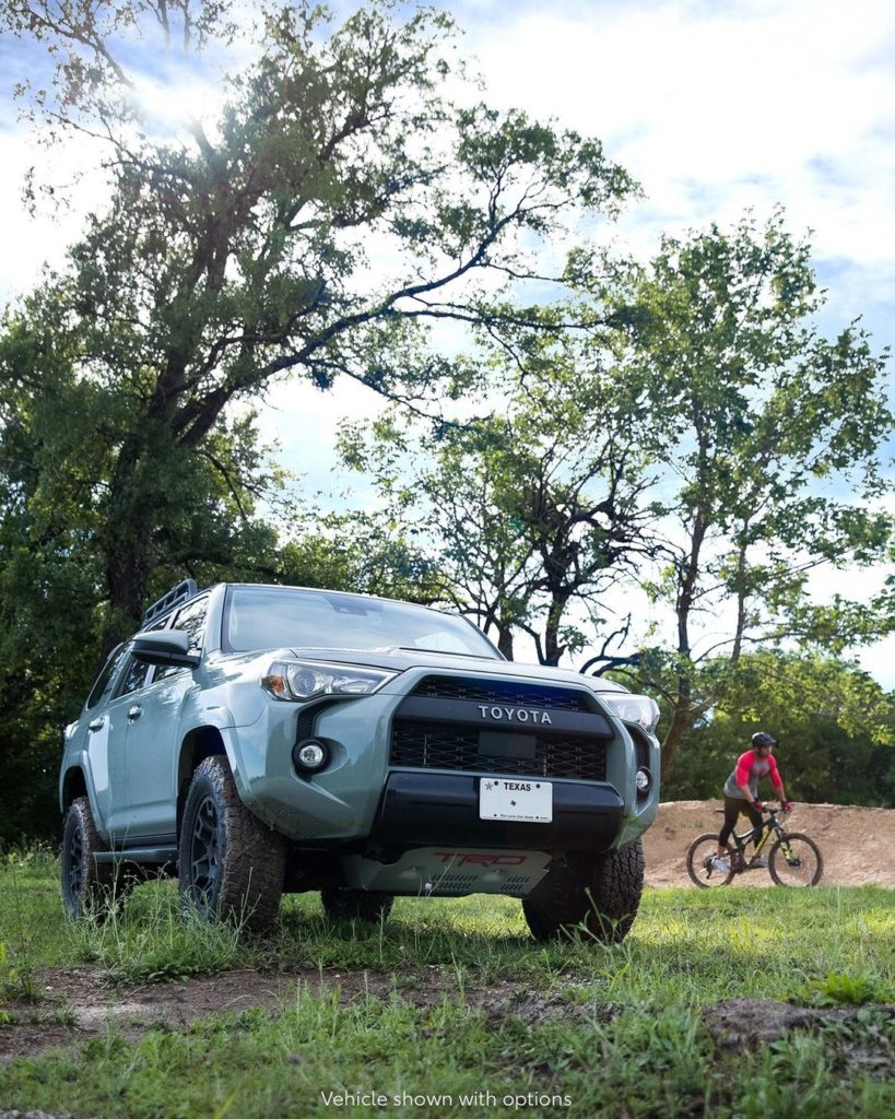 Look mom, no kickstand!  #mtb #4Runner #TRD Pro #LetsGoPlaces...