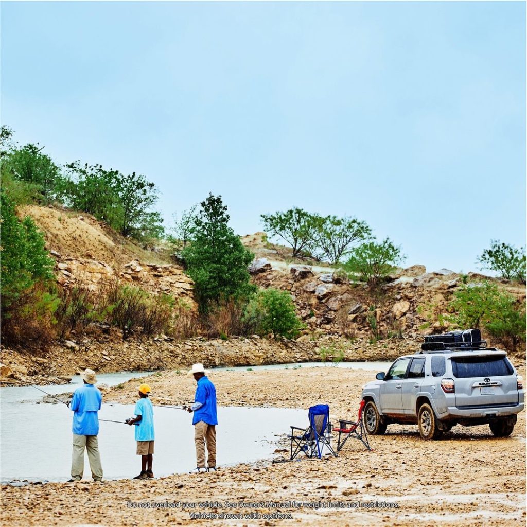 Three generations and your favorite fishing buddy. #4Runner #LetsGoPlaces #Fathe...