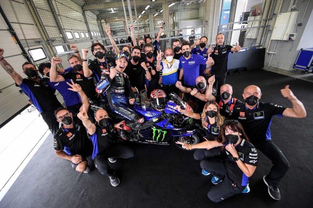 @fabioquartararo20's German GP post-race celebrations 

#MonsterYamaha | #MotoGP...