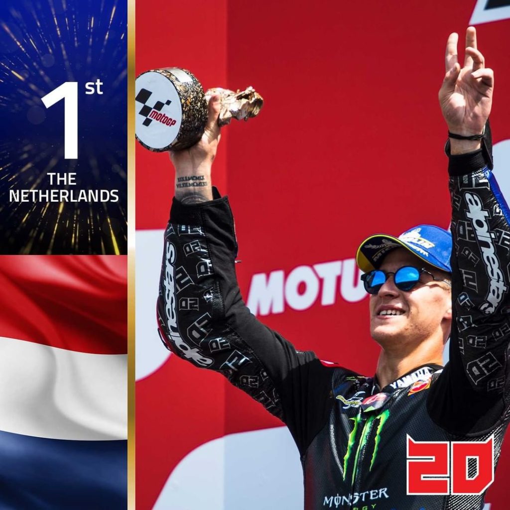 This is win number 4 for @fabioquartararo20 in 2021 

It is also our team's 5th ...