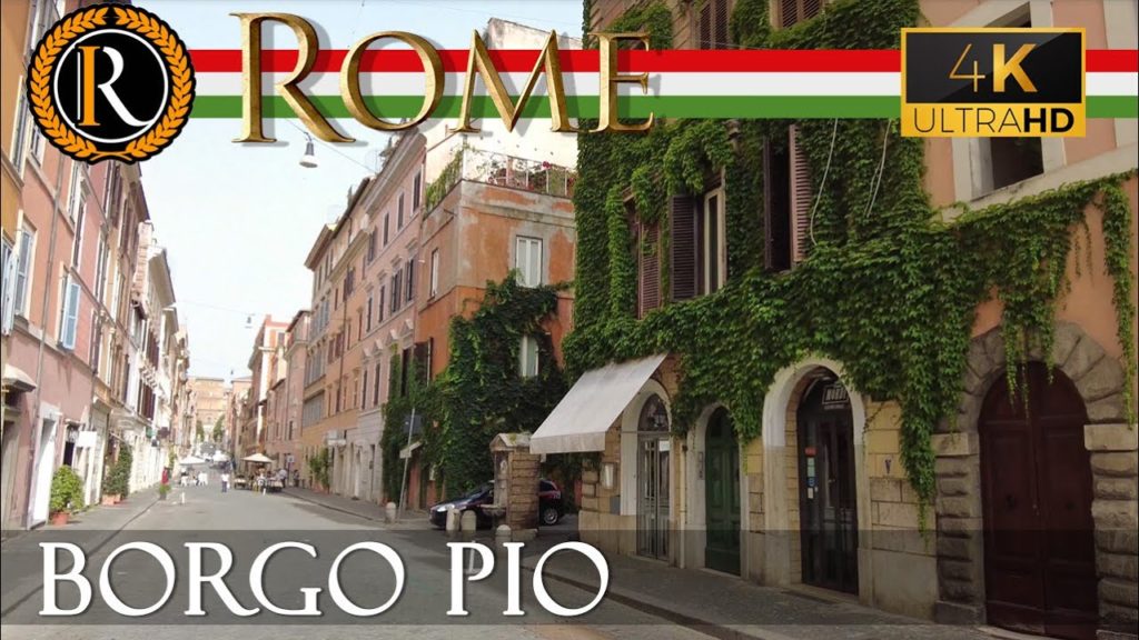 ● ROME ● Borgo Pio (early morning) ● Walking Tour 4k ● Italy 🇮🇹 ●
