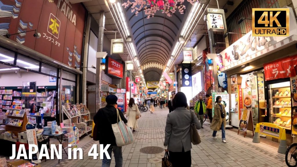 Longest shopping arcade in Tokyo. In the night. ｜Walk Japan 2021［4K］