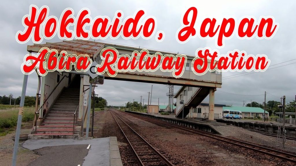 Walking in Hokkaido, Japan. Abira Railway Station. ORANGE ua