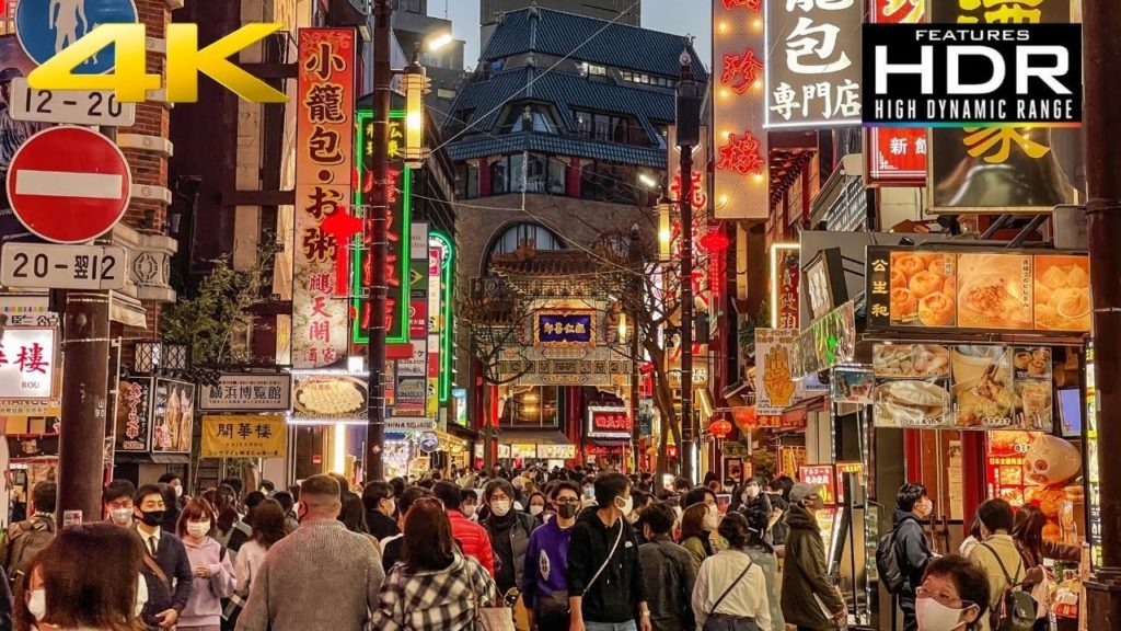 🐲 [4K HDR] Discover Yokohama Chinatown | Busy Streets, Delicious Street Food and Beautiful Temple
