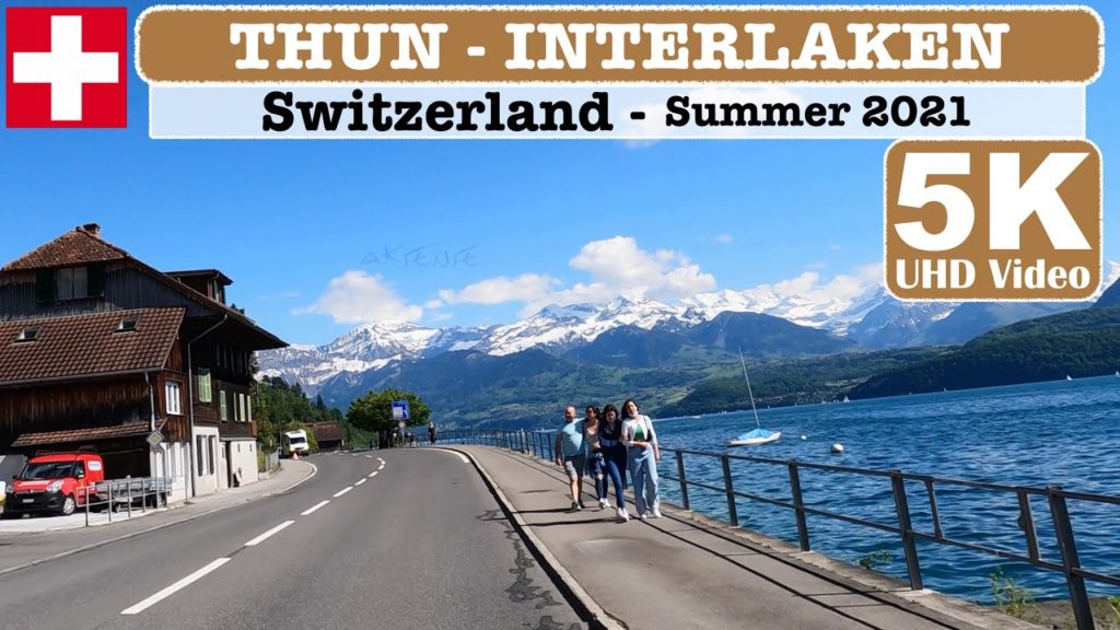 🇨🇭Thun - Interlaken, Switzerland 2021 Summer Cab Ride 5K/ 4K UHD Video