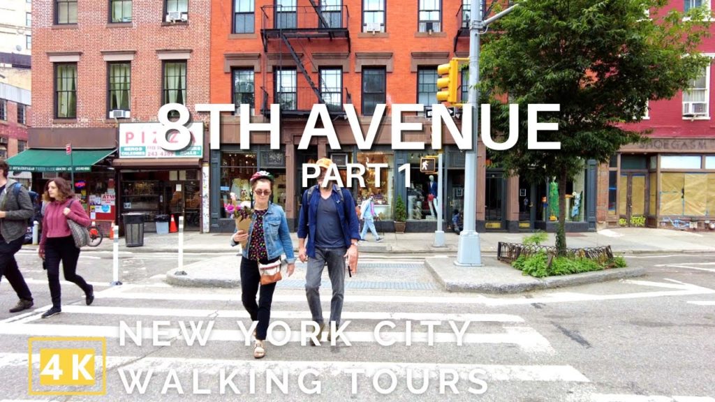 [4K] NYC Walking Tours | 8th Avenue Pt. 1 (West Village, Bleecker St to Penn Station)