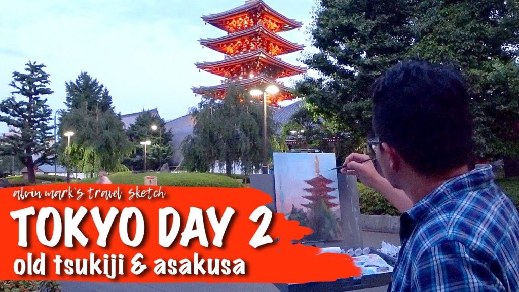 Travel Sketch Tokyo DAY 2 - Old Tsukiji & Asakusa