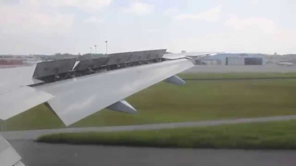 Boeing 777 Landing at Okinawa Naha Airport window view