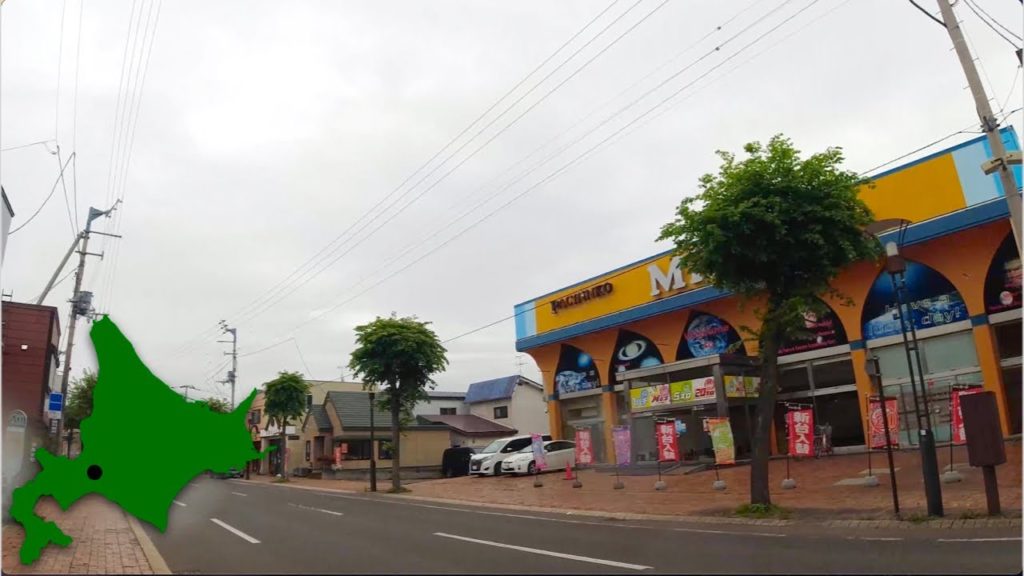 4K Walk Japan - ENIWA YUing ROAD SHOPPING STREET 恵庭市の遊ingロード商店街を散歩 in Hokkaido 05/2021