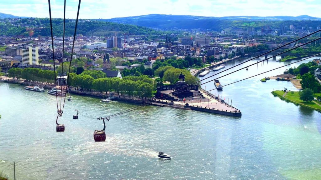 Koblenz, Germany in 4K | Deutsches Eck, Festung Ehrenbreitstein, Seilbahn Koblenz, Germany in 4K | Deutsches Eck, Festung Ehrenbreitstein, Seilbahn