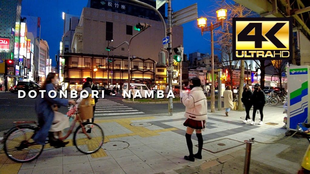 Osaka Japan Night Walk 4K - Dotonbori and Namba - FEB 2021