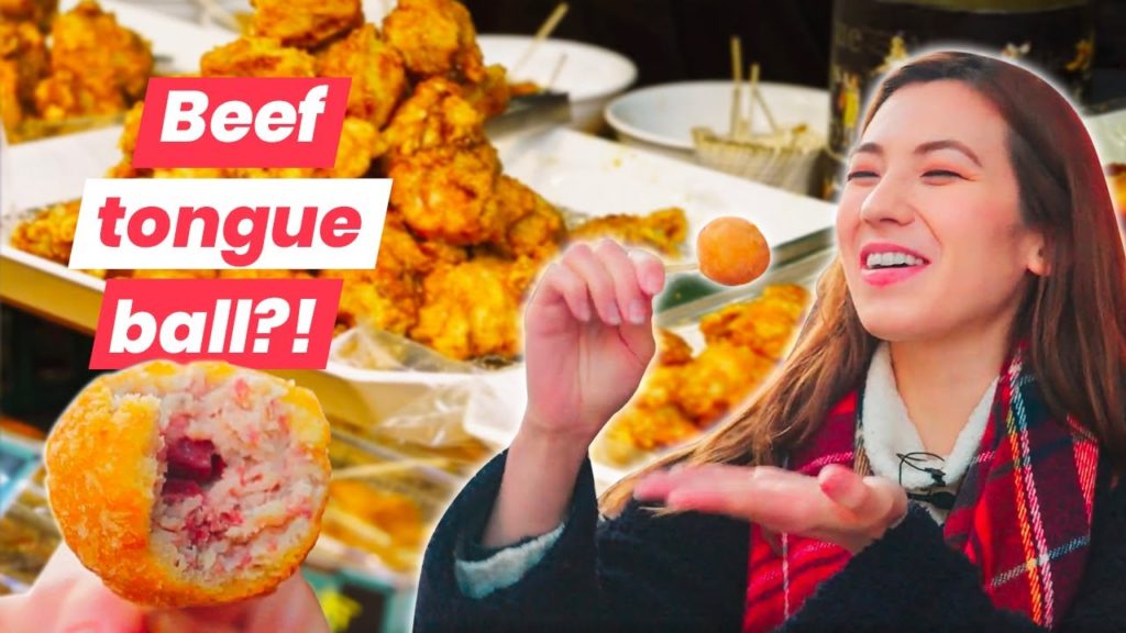 BEST SENDAI STREET FOOD Spots at Sendai Morning Market: Beef Tongue, Miso, & Zunda