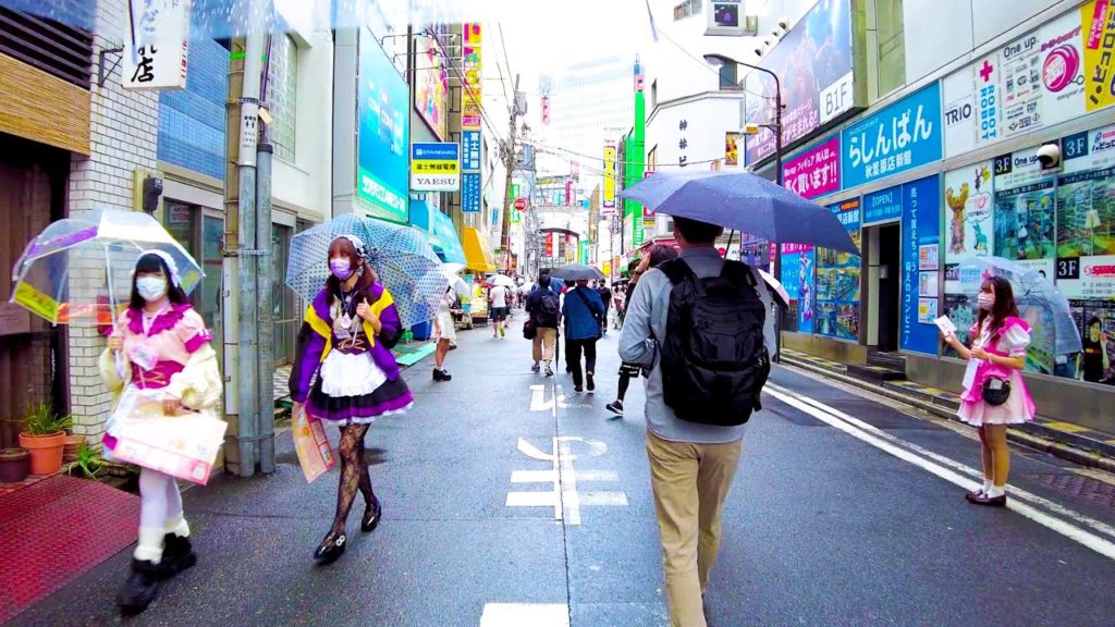[Akihabara Walk in Tokyo] Moe Moe Rain ♪ (4K ASMR non-stop 1 hour 10 minutes)