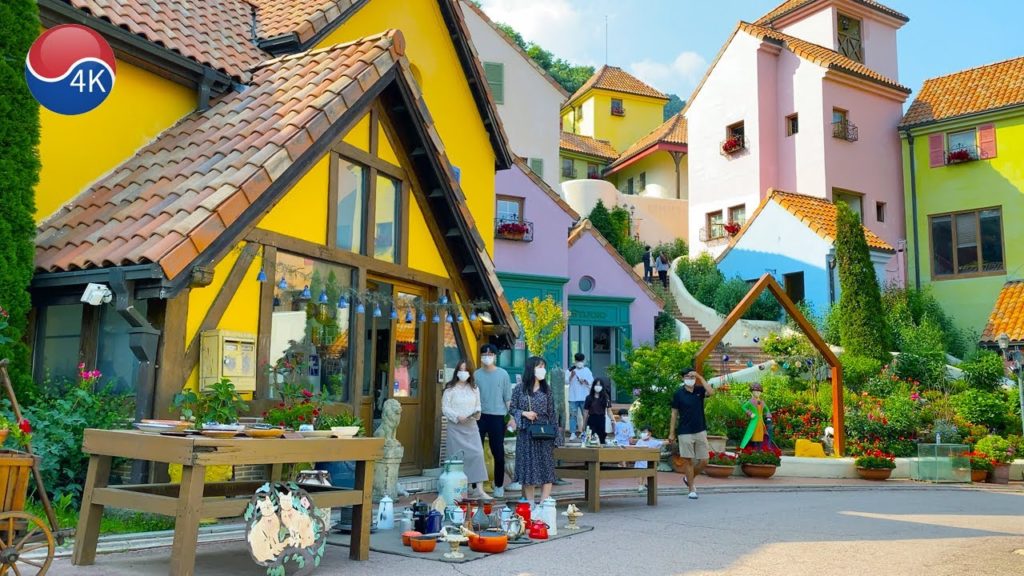 [4K] Korea Walk - The Little Prince's European Village, A French cultural village in Gapyeong.