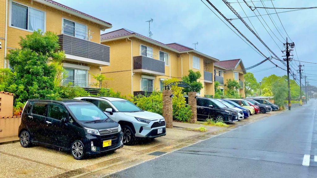 4K Japan Walk - Heavy Rain Day | Modern Japanese Houses Tour in Nagakute City, Aichi 7/2021