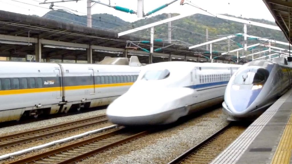 Japan Trains: Bullet Trains / Shinkansen at Aioi Station
