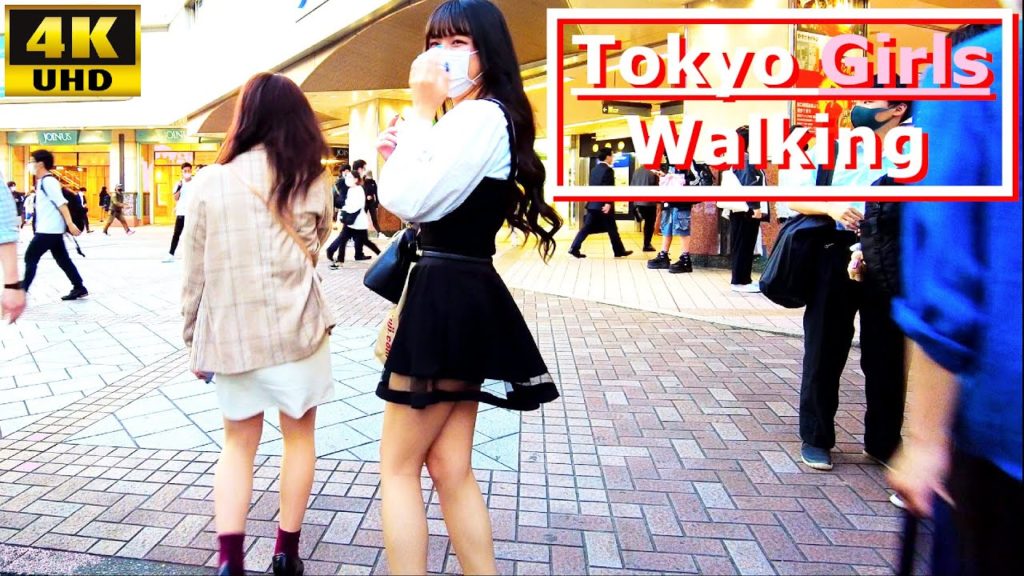 [4K] walk with Japanese Girls in Tokyo! at YOKOHAMA evening, asked and walked behind [May 2021]