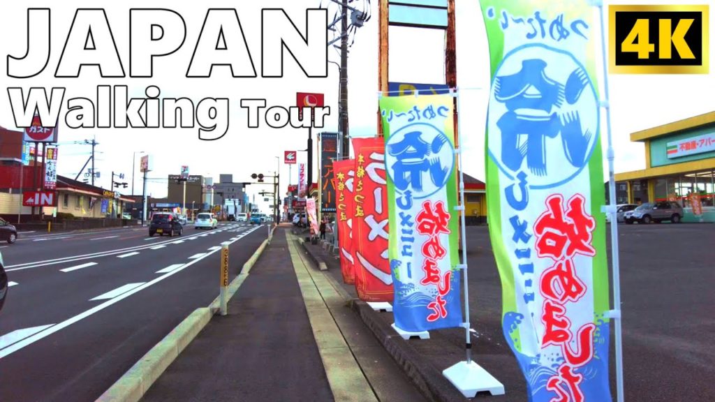 [ 4K Japan Walk ] Walking Japan's national highway｜Slow TV | Virtual Walking Tour｜ July 4, 2021
