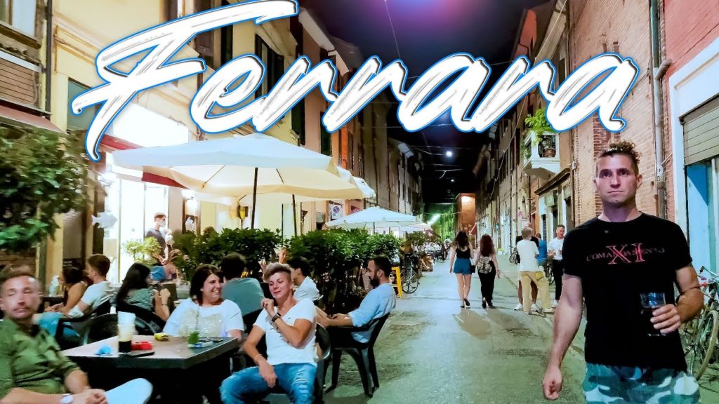 NIGHT IN FERRARA. Italy - 4k Walking Tour around the City - Travel Guide. trends, moda #Italy
