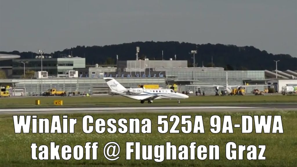 WinAir Cessna 525A Citation takeoff @ Flughafen Graz | 9A-DWA