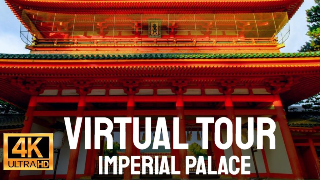 Virtual Tour 4k Imperial Palace of Kyoto, Walking Japan 4k