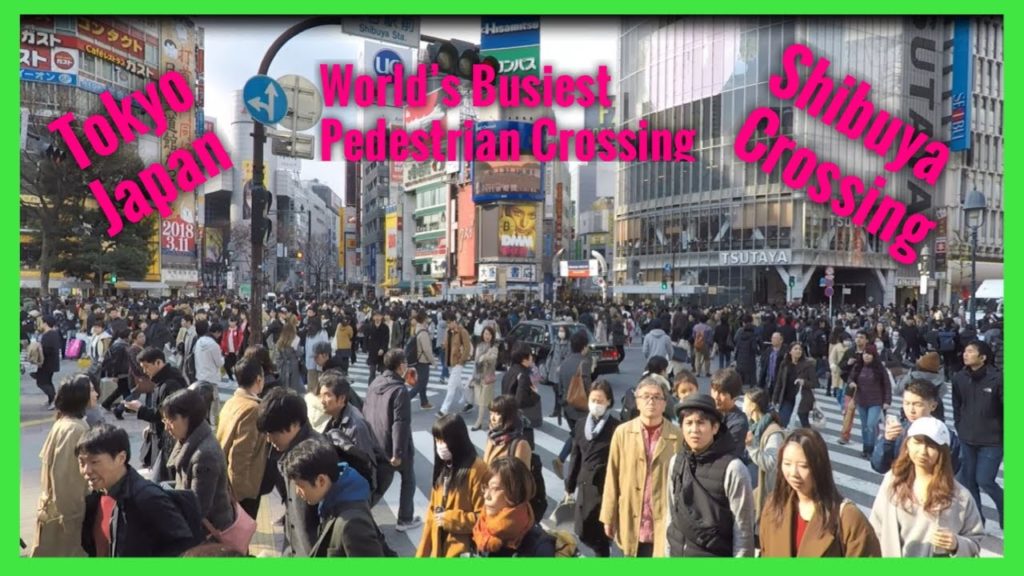 World's Busiest Pedestrian Crossing - Shibuya Crossing - Tokyo Japan - Walking Tour