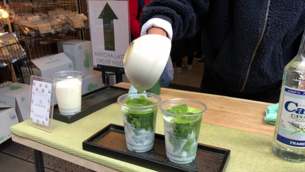 Matcha Green Tea Latte : Japanese Street food