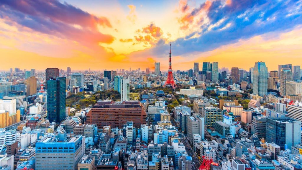 Tokyo City Japan by Drone - Japan Tokyo Drone View - Tokyo Drone