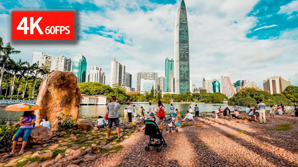 Walking in Shenzhen-Walk from Bagualing to Litchi Park Futian Luohu Interchange 4k